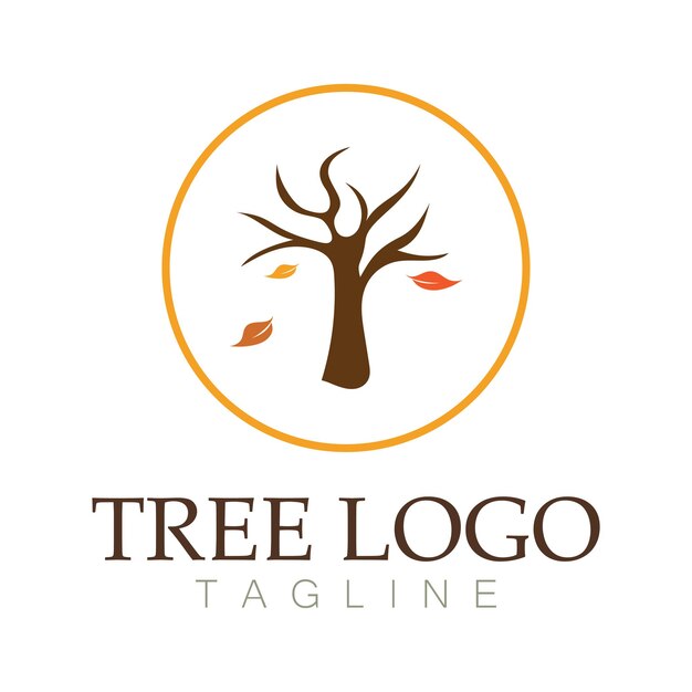 Árbol, logotipo, icono, vector, ilustración, design., Vector, silueta, de, un, árbol, plantillas, de, árbol, logotipo, y, raíces, árbol de la vida, diseño, ilustración