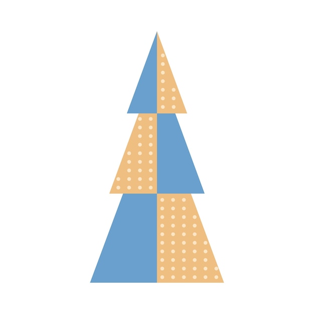 Árboles de Navidad estilizados geométricos icono diseño simple Año Nuevo símbolo abeto vector ilustración aislado en blanco