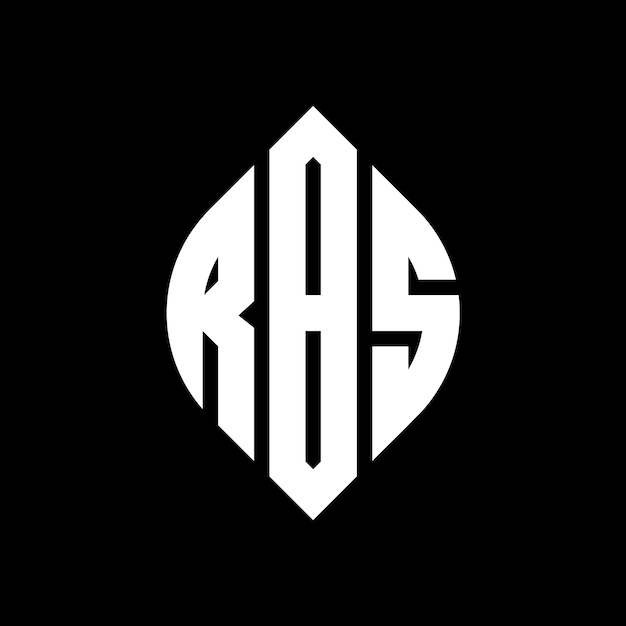 RBS diseño de logotipo de letras circulares con forma de círculo y elipse RBS letras elípticas con estilo tipográfico Las tres iniciales forman un logotipo de círculo RBS círculo emblema monograma abstracto letra marca vector