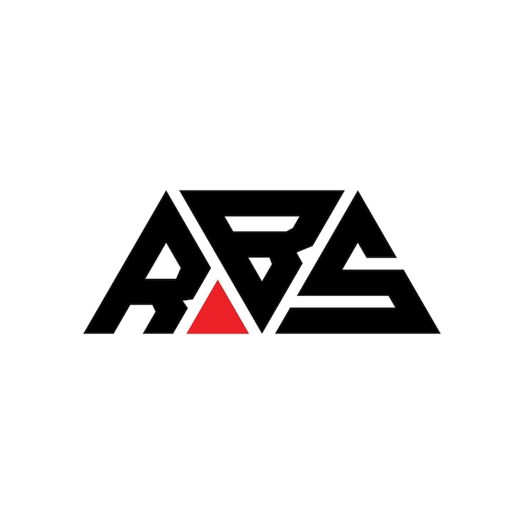 Vector rbs triángulo diseño de logotipo de la letra con forma de triángulo rbs diseño del logotipo del triángulo monograma rbs triangle vector logotipo plantilla con color rojo rbs logotipo triangular sencillo elegante y lujoso logotipo rbs