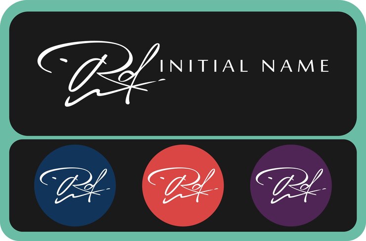 Rd R d escritura a mano inicial Rd escritura a mano inicial plantilla de logotipo de firma vector de letras de mano