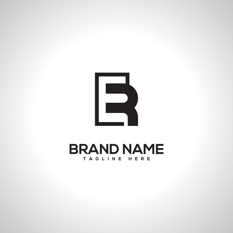Vector re abstracto monograma diseño de la letra del logotipo símbolo vectorial inicial