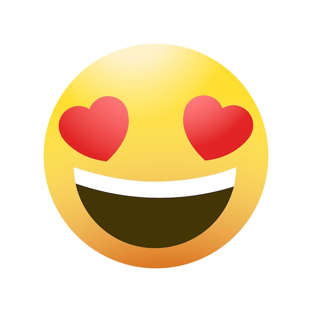 Reacción de emoticonos lindos vectoriales para redes sociales