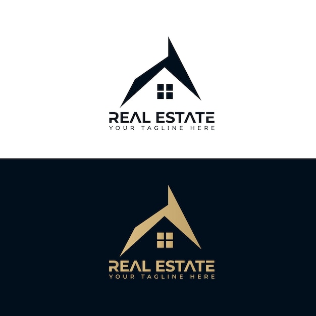 Real Estate Company Logo Minimalist Urban Building Style