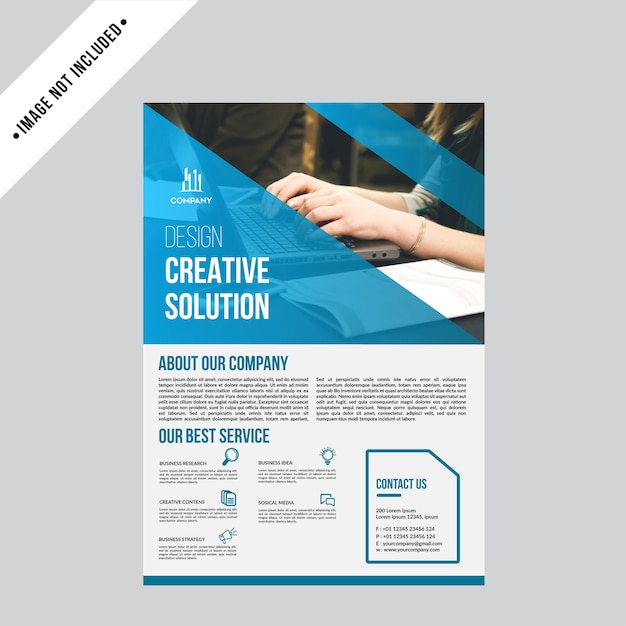 Real estate flyer backgroun template a4 paper size