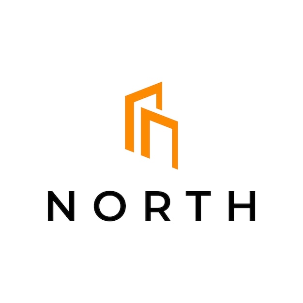 Real estate initial n logo design, una representación profesional y moderna de la letra n