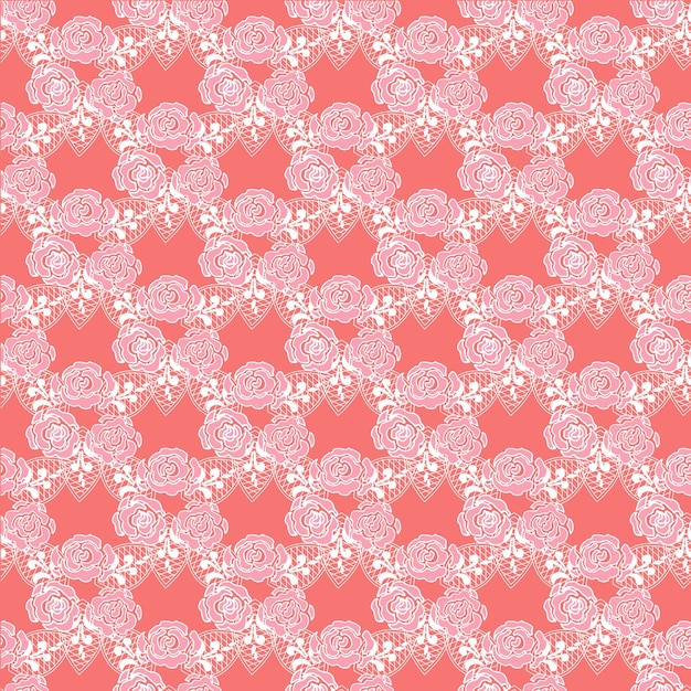 Real de patrones sin fisuras con flores de rosa Ilustración de vector de lujo