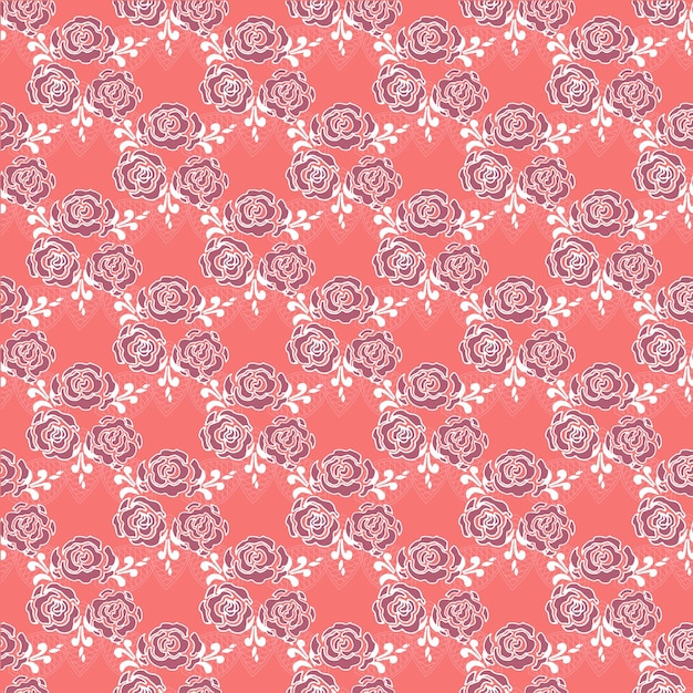 Real de patrones sin fisuras con flores de rosa Ilustración de vector de lujo