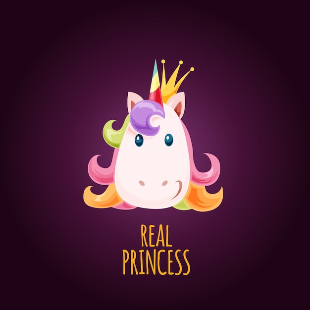 Vector real unicorn princess