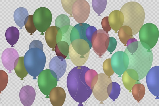Reales globos de helio Feliz cumpleaños fiesta de Año Nuevo