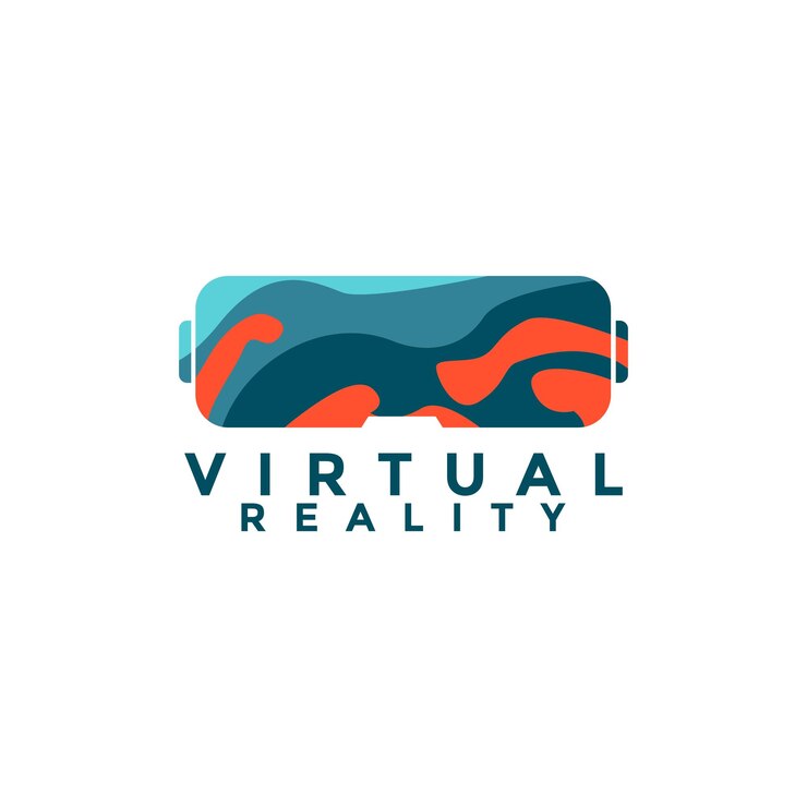 Vector realidad virtual, vector de logotipo de gafas vr