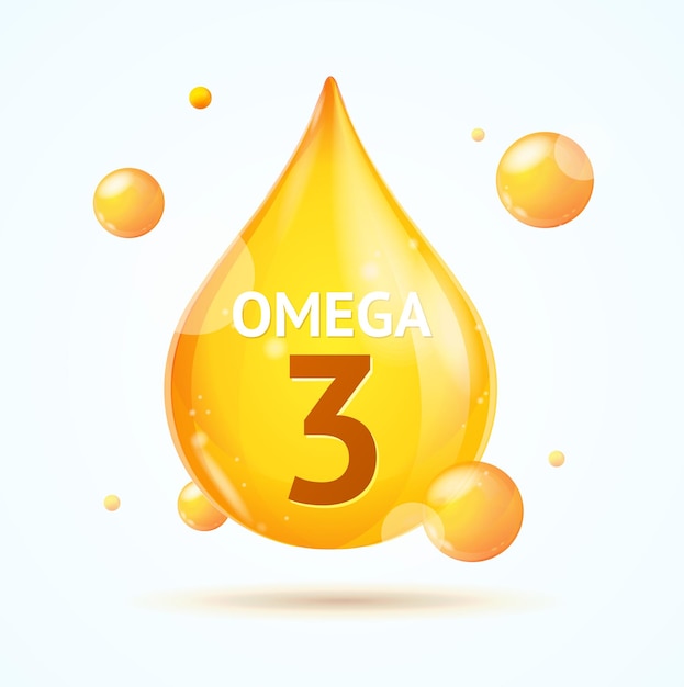 Realista 3d detallado Omega Fat Drop Vector