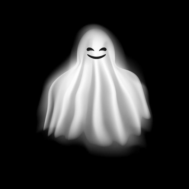 Realista detallado personaje 3D divertido vector fantasma