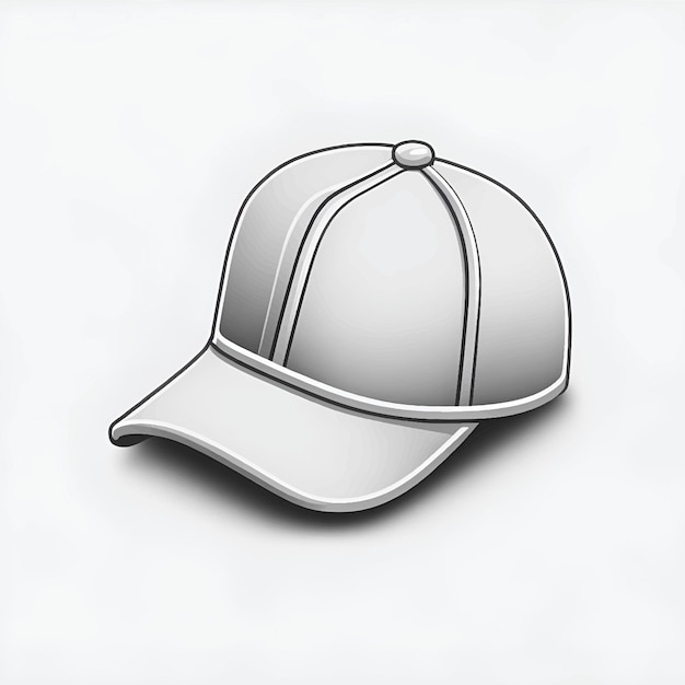 Vector realista gorra blanca hombre adulto gorras deporte uniforme sombreros ropa moda vector ilustración