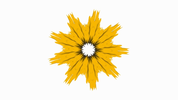 Vector realista hermosa flor amarilla 3d diseño decorativo moderno 1