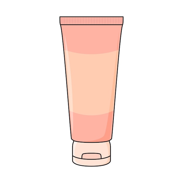 Realistic cosmetic bottle mockup vector illustration pink cosmetic packaging