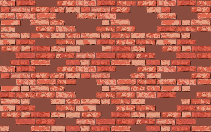 Vector realistic vector brick wall pattern horizontal background flat wall texture white textured brickwork for print paper design decor photo background wallpaper