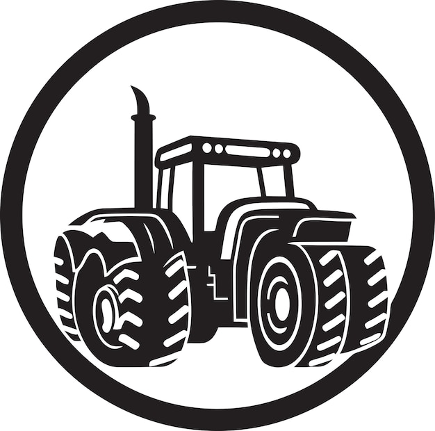 Realización del vector de la cosecha digital del tractor