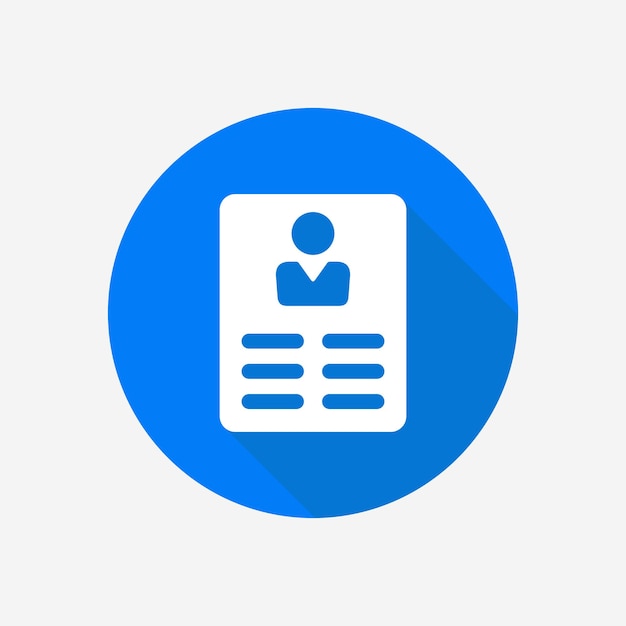Reanudar icono de vector de estilo plano de color blanco en círculo azul