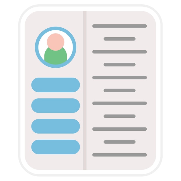 Reanudar ilustración plana