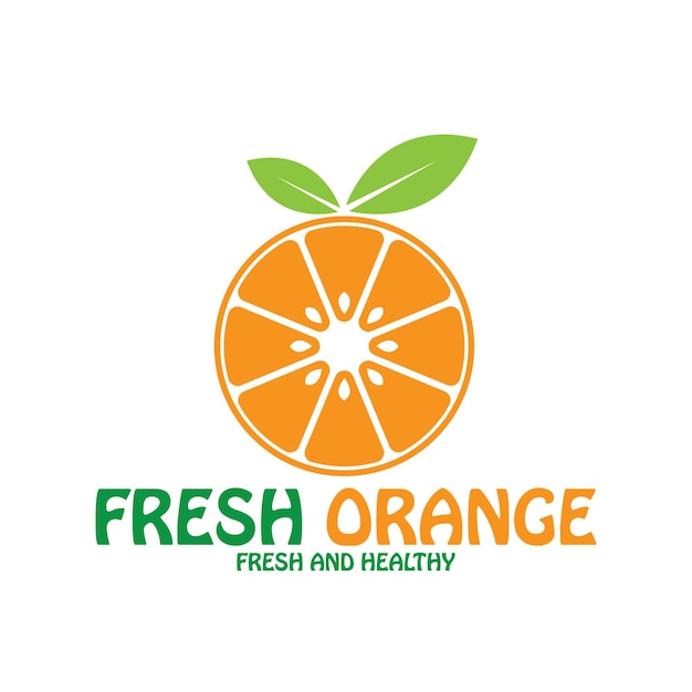 Rebanada de fruta naranja fresca de limón, lima, pomelo, icono, vector, ilustración, diseño de plantilla