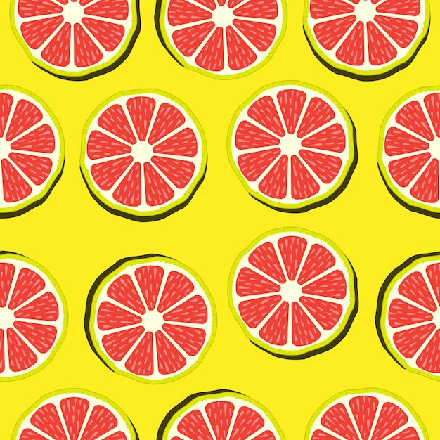 Rebanada de limón Diseño de patrón sin costuras