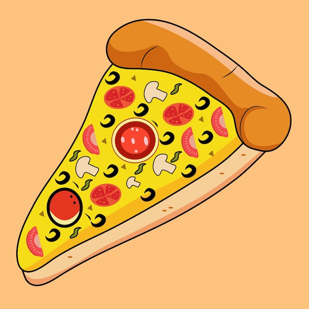 Una rebanada de pizza con champiñones y champiñones encima