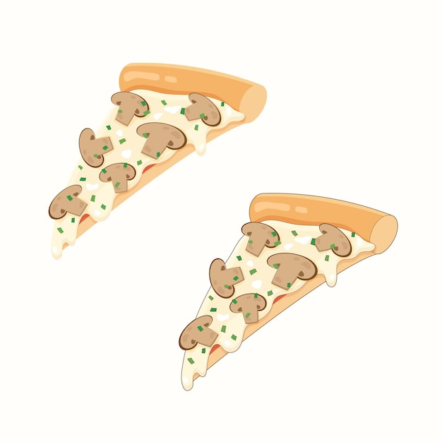rebanada de pizza de champiñones