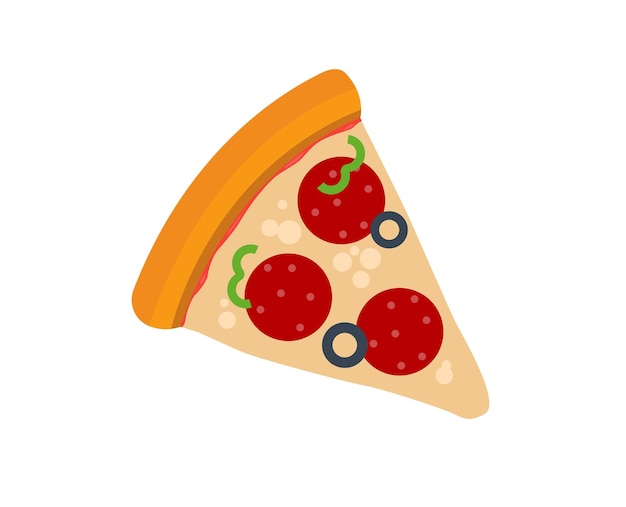 Rebanada de pizza vector icono aislado. ilustración de emoji de rebanada de pizza. rebanada de pizza vector icono aislado