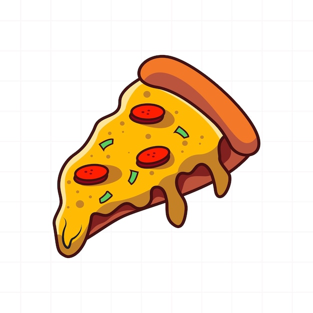 Vector rebanada, de, pizza, vector, ilustración