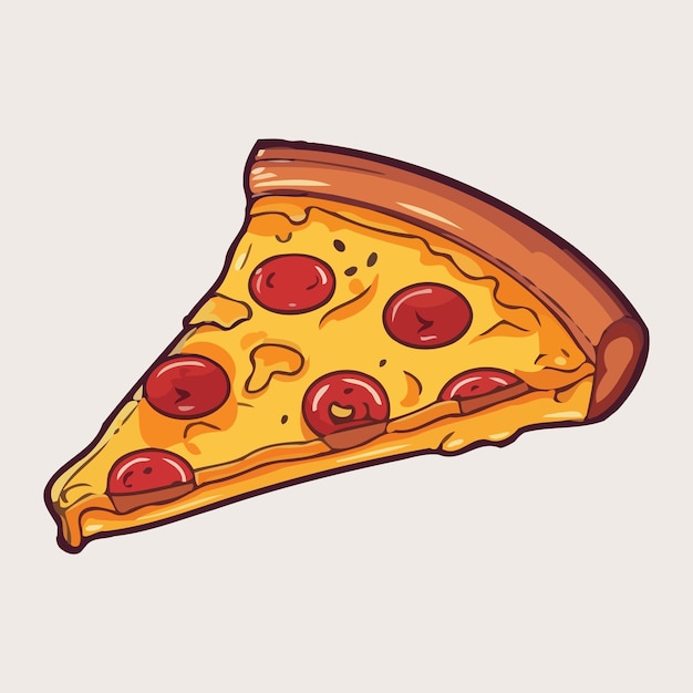 Vector rebanada, de, pizza, vector, ilustración