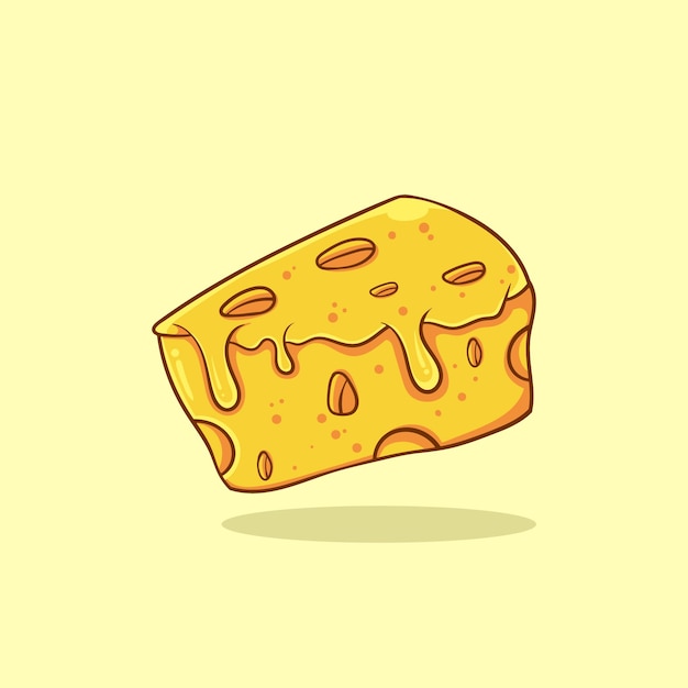 REBANADA DE QUESO FUNDIDO ILUSTRACIÓN