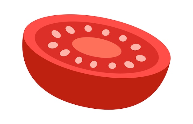 Rebanada de tomate comida ilustración vectorial