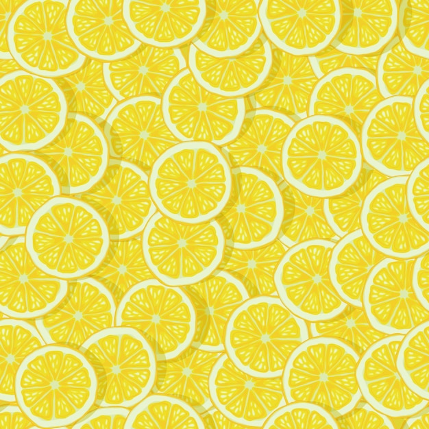 Las rebanadas de limón amarillo con un patrón sin costuras