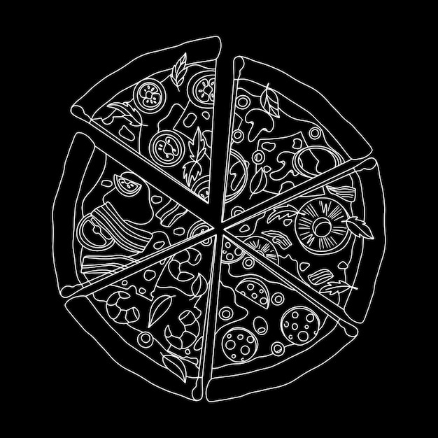 Rebanadas de pizza pizza entera Pizza con diferentes ingredientes