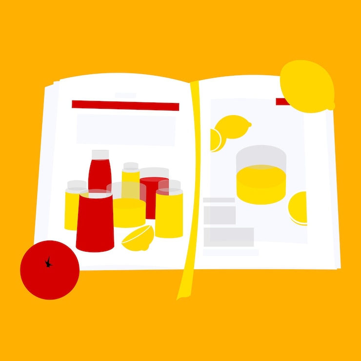 Vector receta de libro de cocina