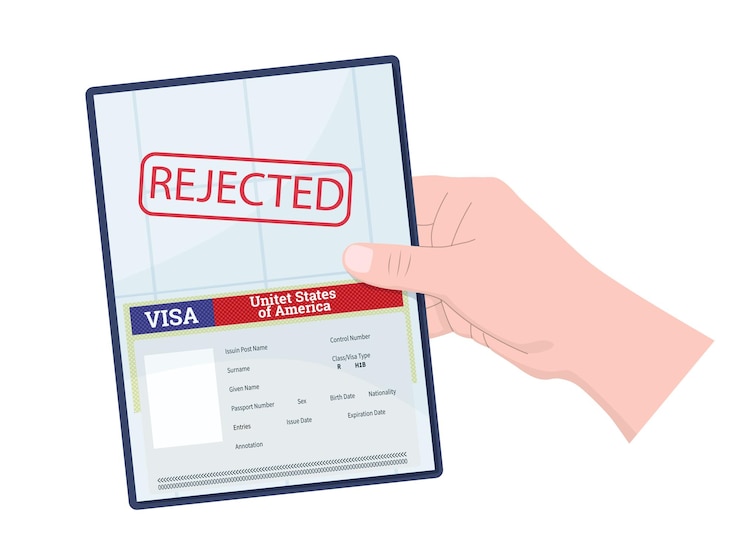 Vector rechazada visa tipo h1b trabajo temporal para trabajadores
