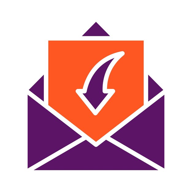 Recibe la ilustración del diseño del icono vectorial del correo