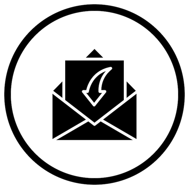 Recibe la ilustración del diseño del icono vectorial del correo