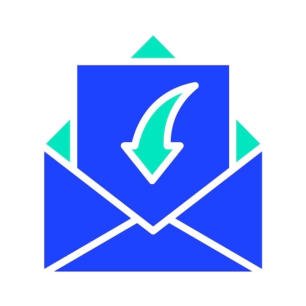 Recibe la ilustración del diseño del icono vectorial del correo