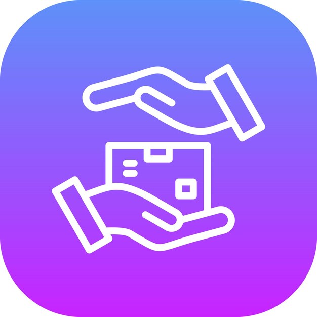 Recibe la ilustración del icono del vector de entrega del conjunto de iconos de entrega y logística