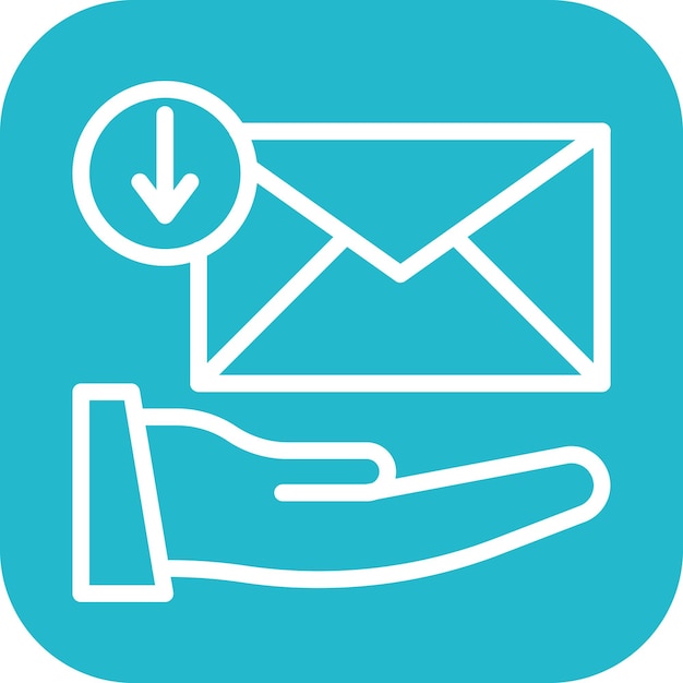Recibir imagen vectorial de íconos de correo electrónico Se puede utilizar para la gestión de productos