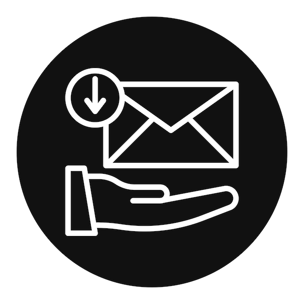 Recibir imagen vectorial de íconos de correo electrónico Se puede utilizar para la gestión de productos