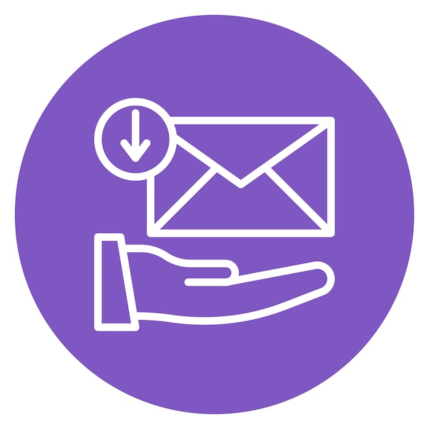 Recibir imagen vectorial de íconos de correo electrónico Se puede utilizar para la gestión de productos