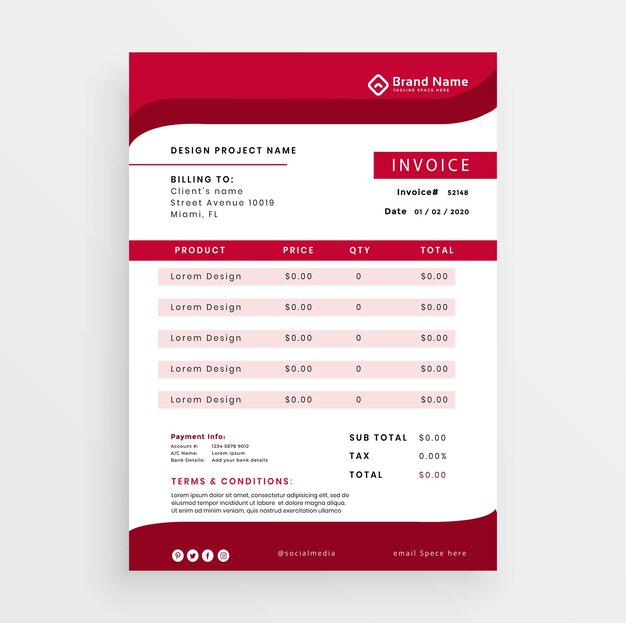 recibo de pago de la factura