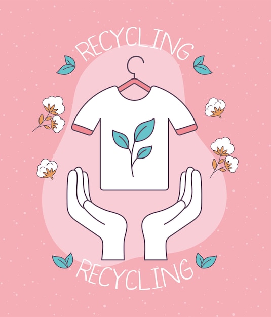 Vector reciclaje de moda lenta