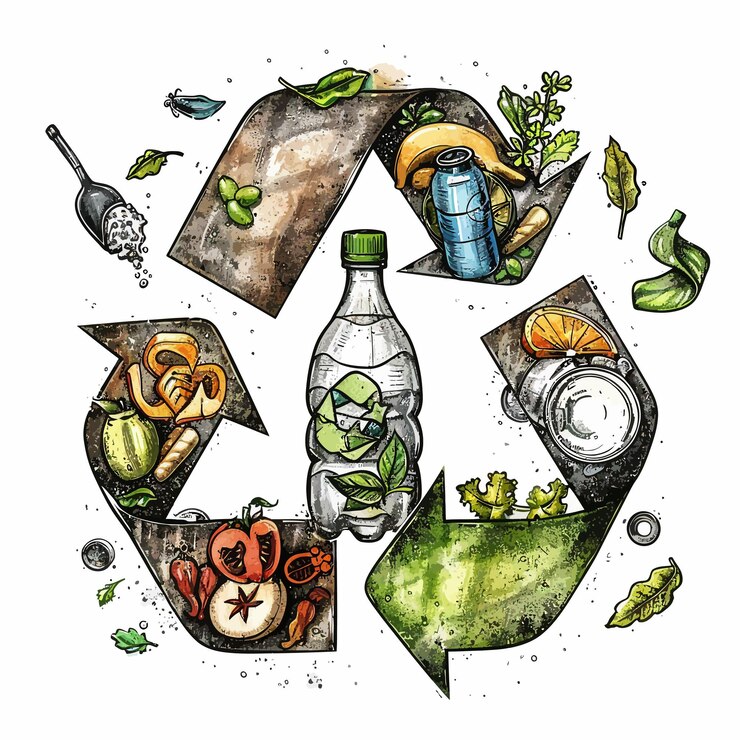 Vector el reciclaje de la ropa vector_ilustración