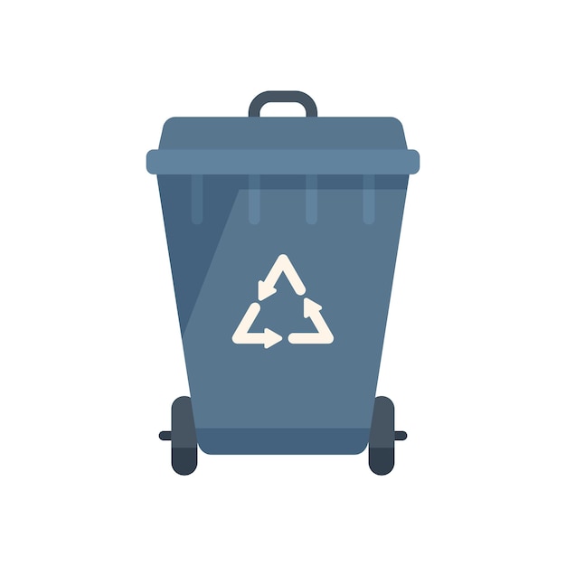 Reciclar bolsa de basura icono vector plano Comida basura Reducir plástico aislado