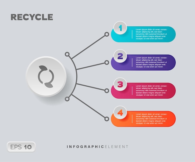 Reciclar elemento infográfico