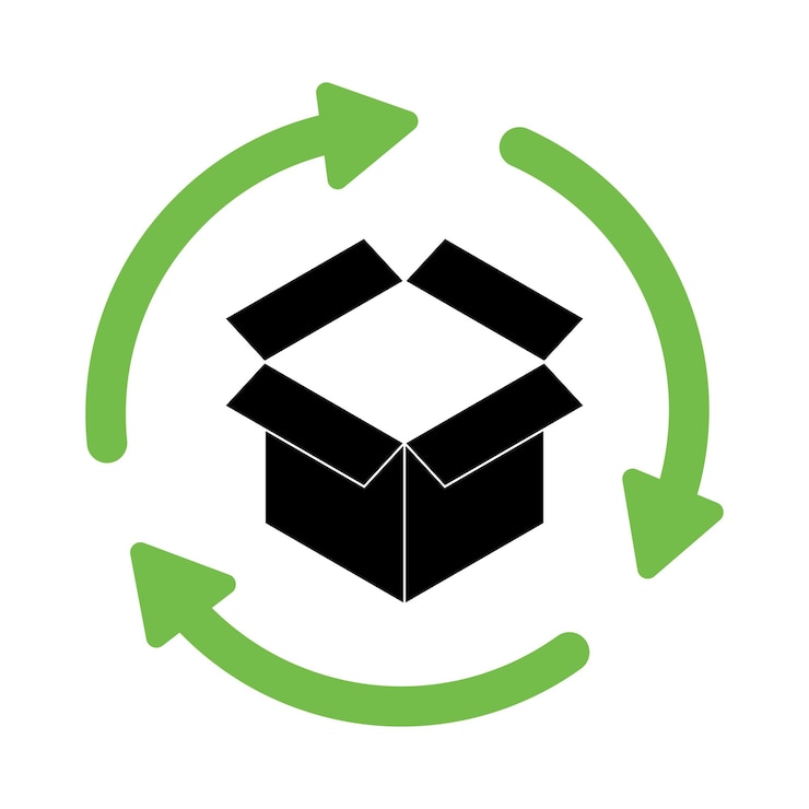 Vector reciclar flechas con la caja de glifos